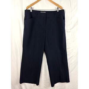 Michael Kors Black Career Cropped Pants Trousers Sz 16 Womens